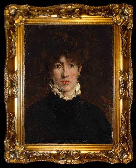 framed  Alfred Stevens A portrait of Sarah Bernhardt, ta009-2